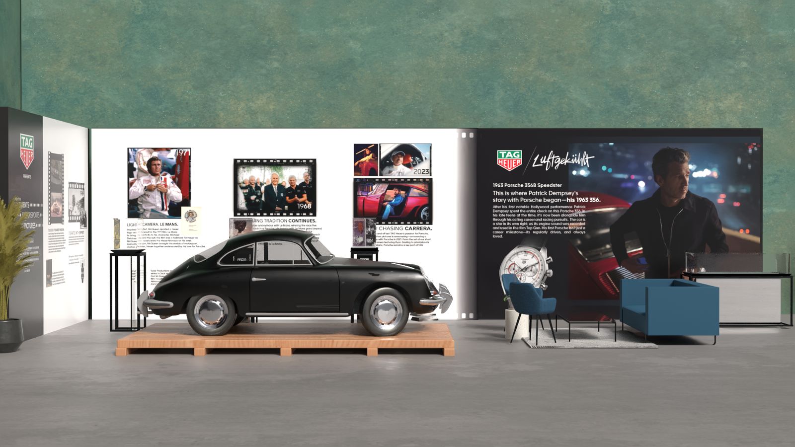 TAG x Luft 3D environment rendering